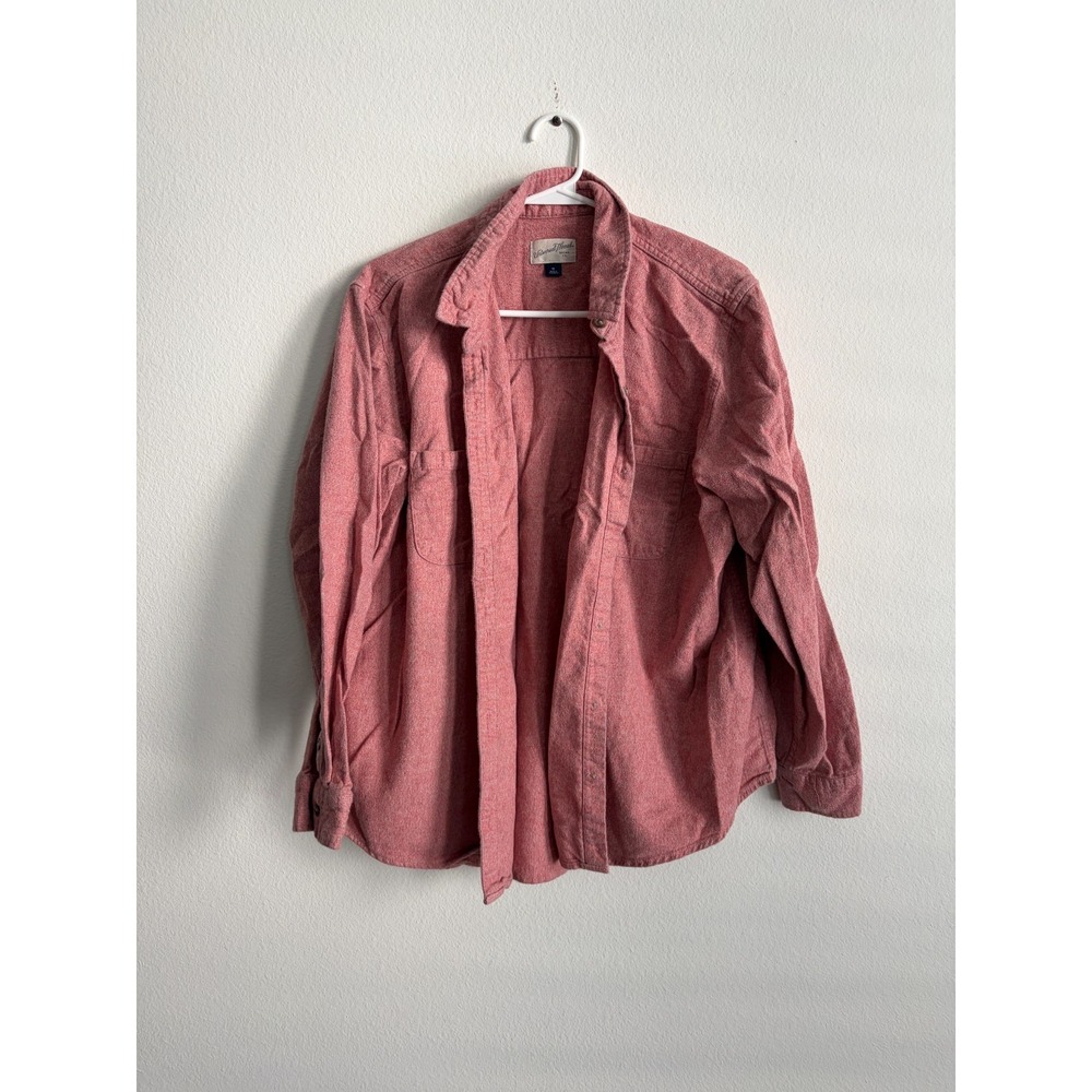 Universal Thread Flannel Shirt Womens XL Heathered Red Textured Button Up Winter